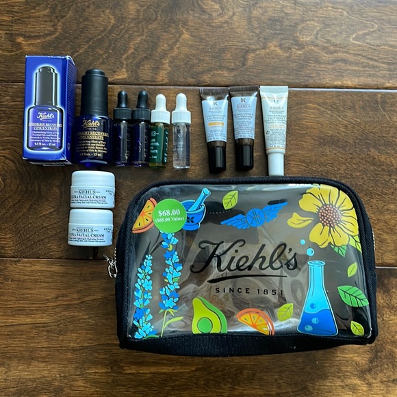 NWOB Kiehl’s Ultra Facial Cream Midnight Recovery Concentrate Mini Bundle Set